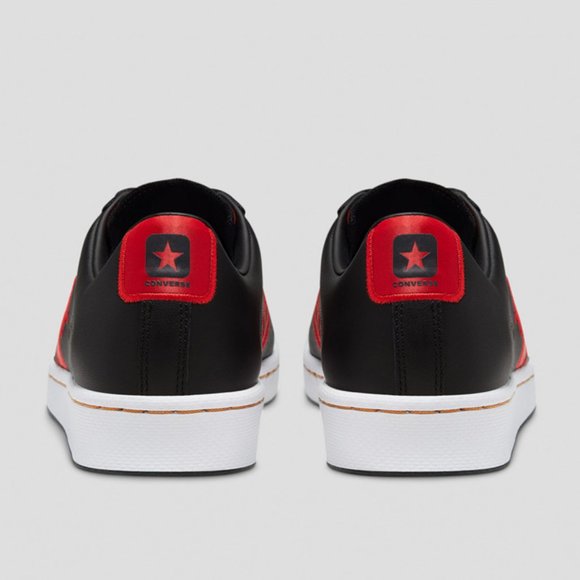 NIB Converse Pro Leather Ox Black/University Red/White 168871C US Mens 12 - Picture 5 of 6